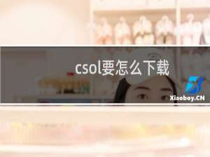 csol要怎么下载