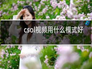 csol视频用什么模式好