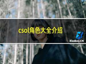 csol角色大全介绍