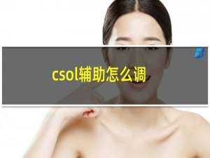 csol辅助怎么调