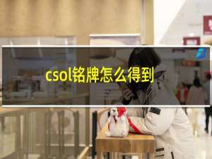 csol铭牌怎么得到