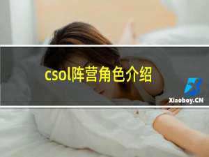 csol阵营角色介绍