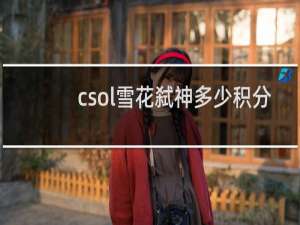 csol雪花弑神多少积分
