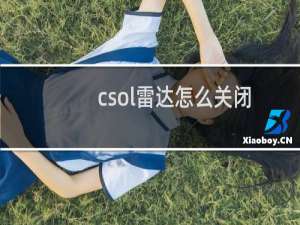 csol雷达怎么关闭