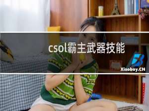 csol霸主武器技能