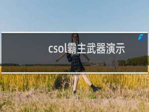 csol霸主武器演示