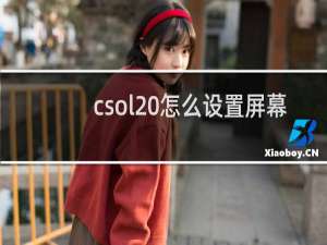 csol 怎么设置屏幕