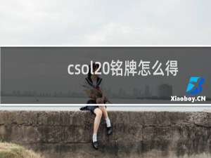 csol 铭牌怎么得