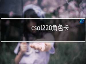 csol2 角色卡