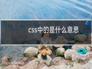 css中的是什么意思