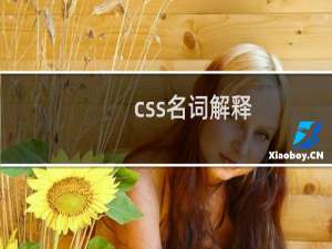 css名词解释
