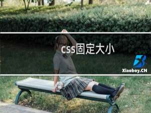 css固定大小