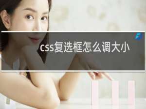 css复选框怎么调大小