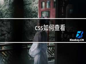 css如何查看