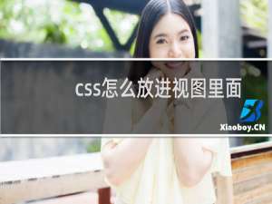 css怎么放进视图里面