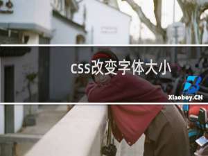 css改变字体大小