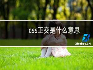 css正交是什么意思