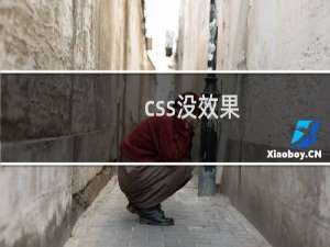 css没效果