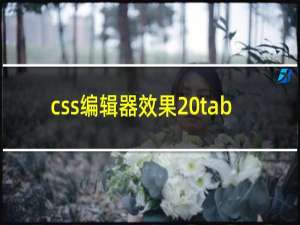 css编辑器效果 tab