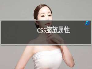 css缩放属性