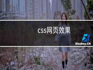 css网页效果