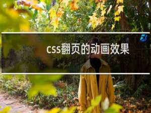 css翻页的动画效果