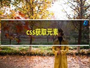 css获取元素