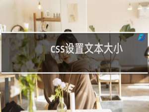 css设置文本大小