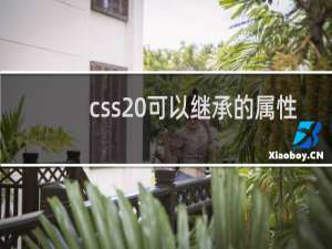 css 可以继承的属性