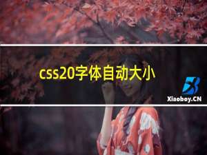 css 字体自动大小