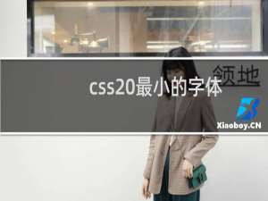 css 最小的字体
