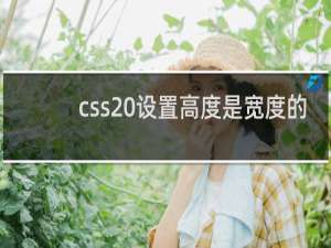 css 设置高度是宽度的