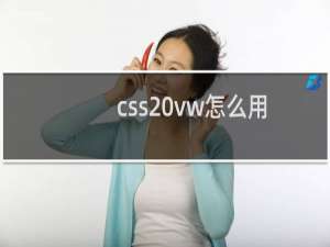 css vw怎么用