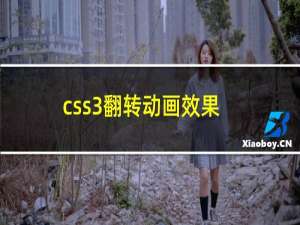 css3翻转动画效果