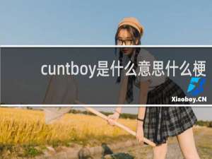 cuntboy是什么意思什么梗