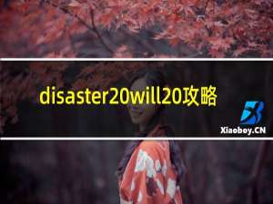 disaster will 攻略