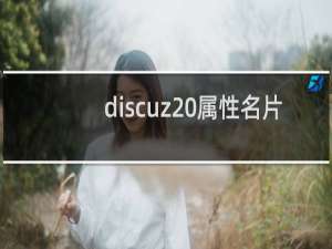 discuz 属性名片