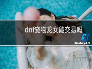 dnf宠物龙女能交易吗