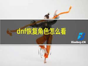 dnf恢复角色怎么看等级（dnf恢复角色）