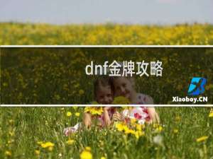 dnf金牌攻略