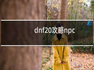 dnf 攻略npc