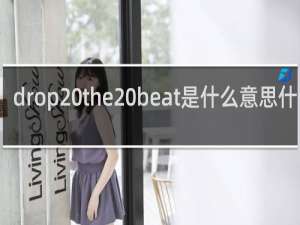 drop the beat是什么意思什么梗