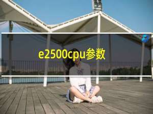 e2500cpu参数（e2160cpu参数）