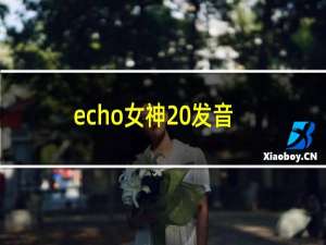 echo女神 发音（echo女神）