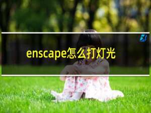 enscape怎么打灯光