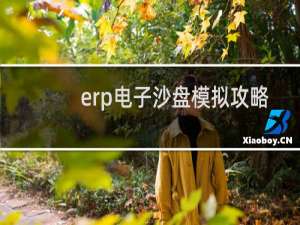 erp电子沙盘模拟攻略