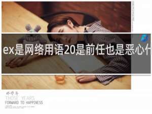 ex是网络用语 是前任也是恶心什么梗