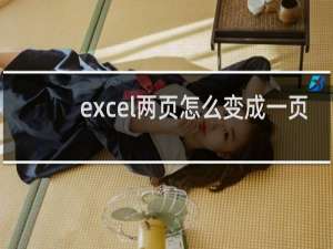 excel两页怎么变成一页