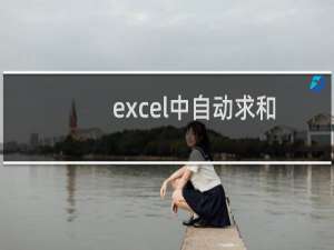 excel中自动求和