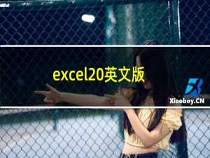 excel 英文版